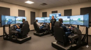 How Motion Simulator Truck Training Enhances CDL Test Readiness